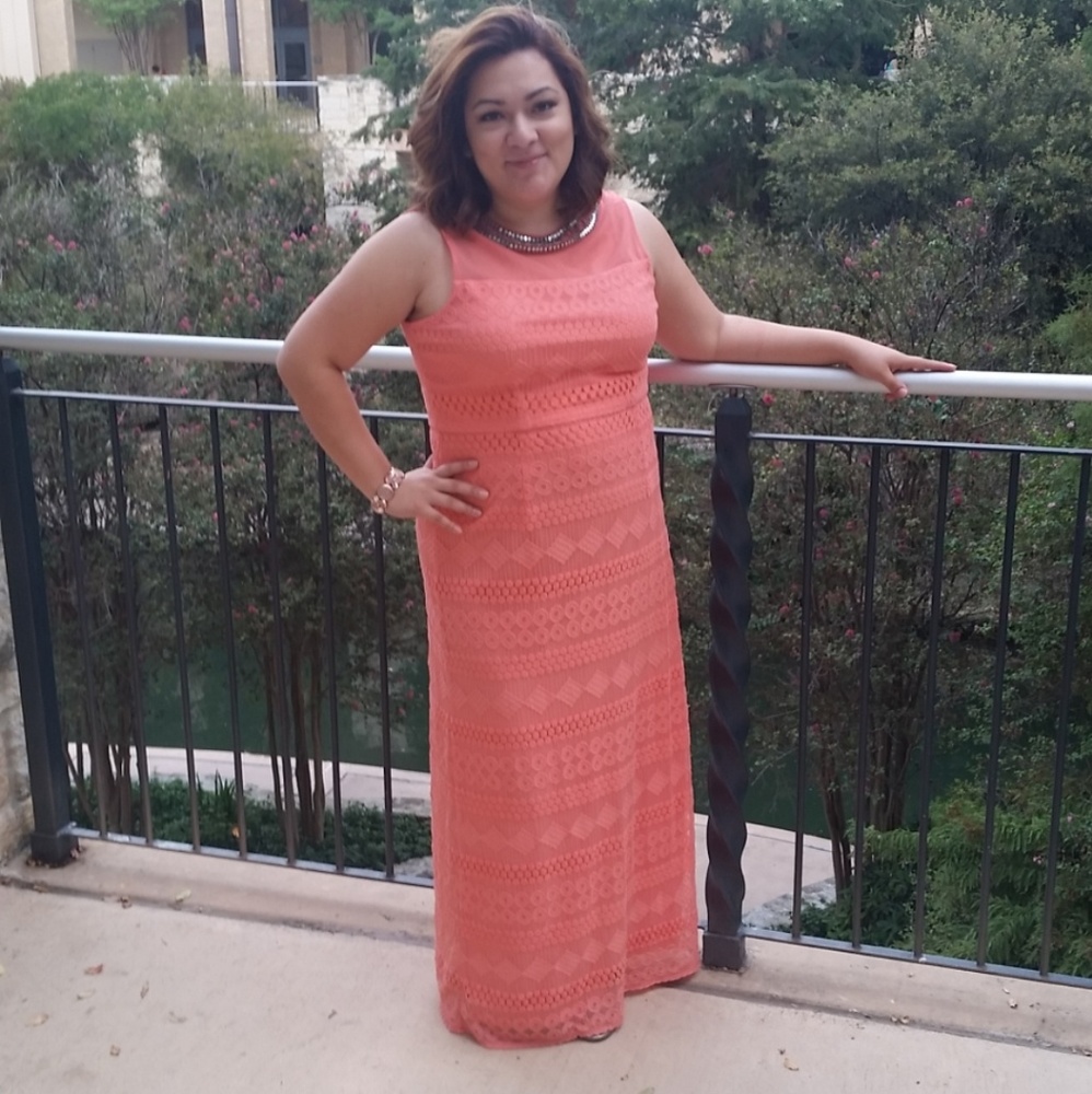 Coral dress